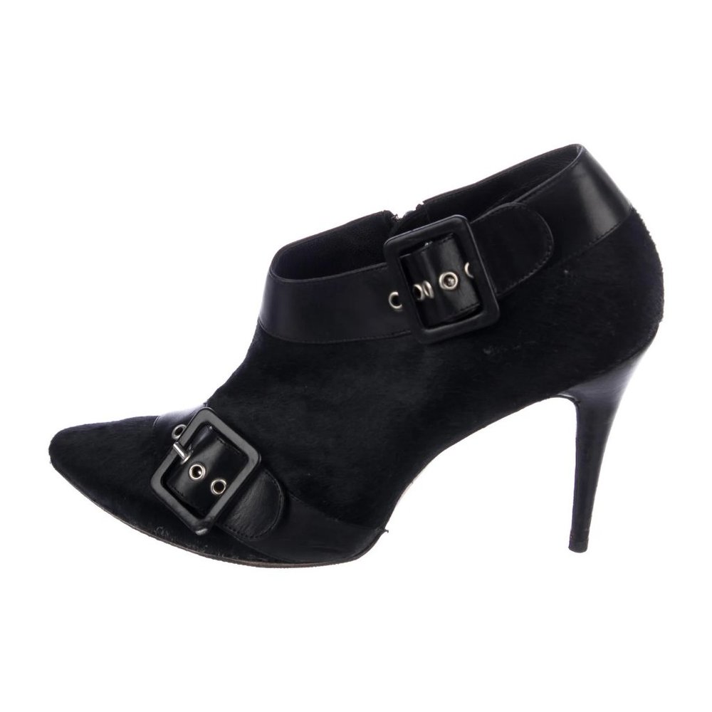 Manolo Blahnik Black Ponyhair Pointed-toe Boots
